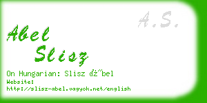 abel slisz business card